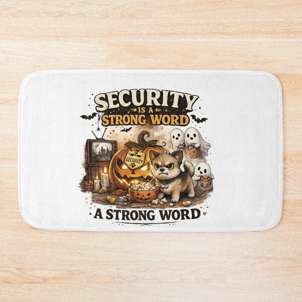 Item preview, Security Is A Strong Wor d Funny Halloween Dog Design designed and sold by MotylekAnia.