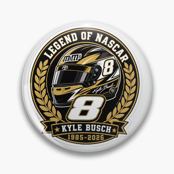 Item preview, Pegatina para casco de Kyle Busch "Leyenda de NASCAR" (1985-2026) designed and sold by Atlant11.