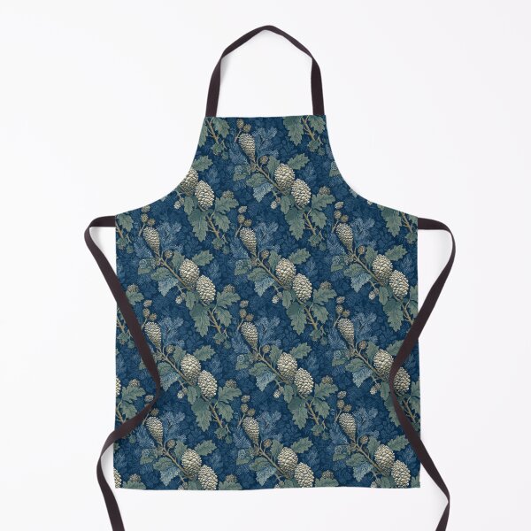 Item preview, Pine Cones and Pine Needles Victorian Botanical Indigo designed and sold by BestVarieties.