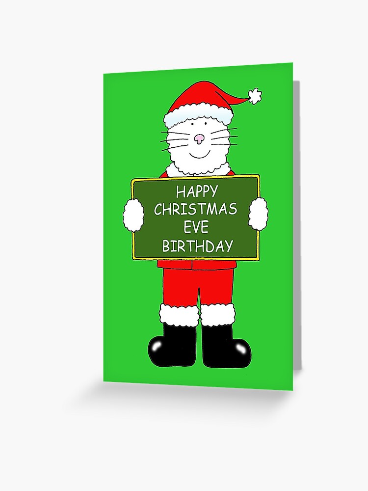 christmas eve birthday card