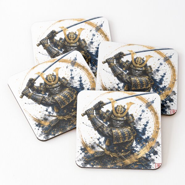Item preview, Gold & Obsidian: The Dragon-Armored Samurai designed and sold by schwa24jpn.