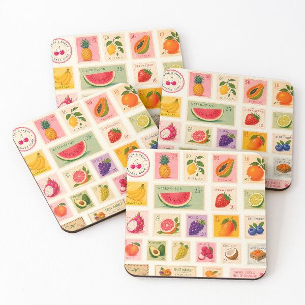 Item preview, Tropical Fruit Sticker Pattern – Summer Fruits Collection designed and sold by Islabonita..