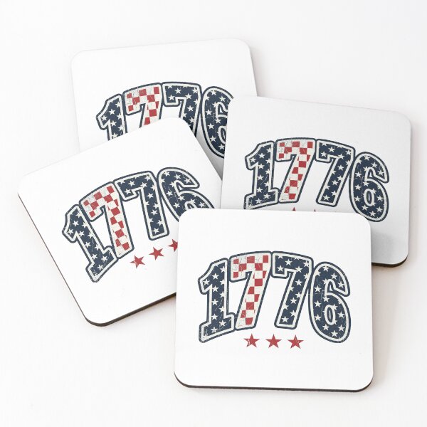 Item preview, 1776 Retro Patriotic Stars and Stripes – Vintage USA Number Design designed and sold by Paper Drip.