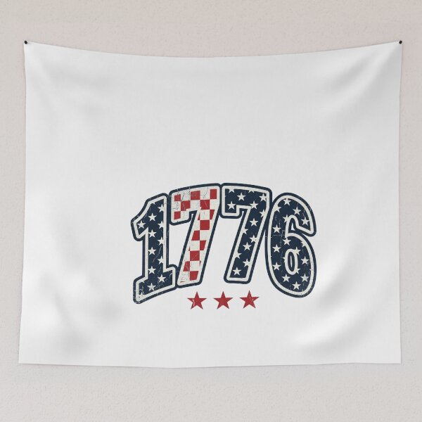 Item preview, 1776 Retro Patriotic Stars and Stripes – Vintage USA Number Design designed and sold by Paper Drip.