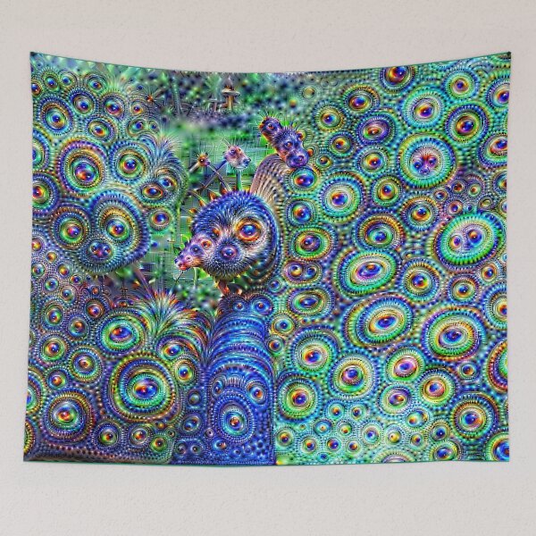 Item preview, Psychedelic Jeweled Peacock Vibrant Fractal Art designed and sold by Lainey1978.