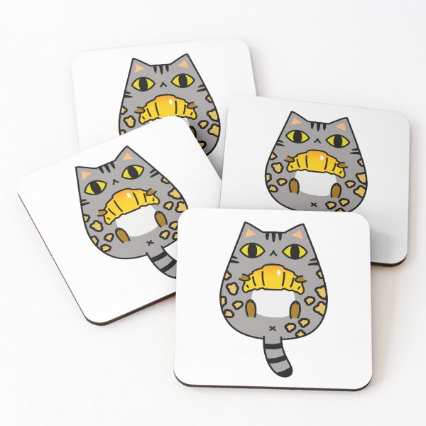 Item preview, Charcoal Bengal Cat with Croissant designed and sold by WeaverStudio.