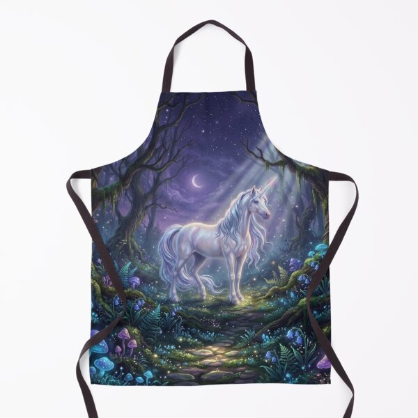 Item preview, Magical Unicorn in Enchanted Glow Forest designed and sold by Fatomfatom.