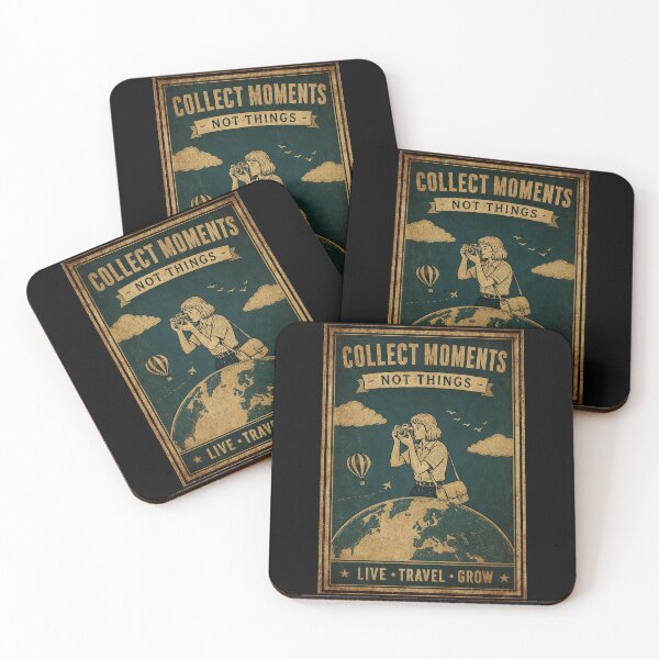 Item preview, Vintage Travel Photography Collect Moments Not Things Illustration designed and sold by ferminhays.