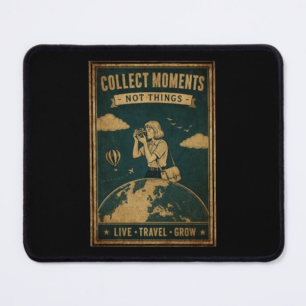 Item preview, Vintage Travel Photography Collect Moments Not Things Illustration designed and sold by ferminhays.