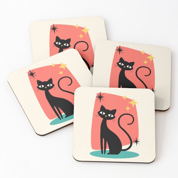 Item preview, Mid Century Modern Atomic Cat Portrait designed and sold by Volt Junkies.