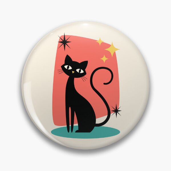 Item preview, Mid Century Modern Atomic Cat Portrait designed and sold by Volt Junkies.
