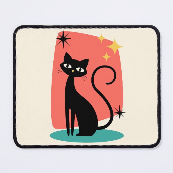 Item preview, Mid Century Modern Atomic Cat Portrait designed and sold by Volt Junkies.