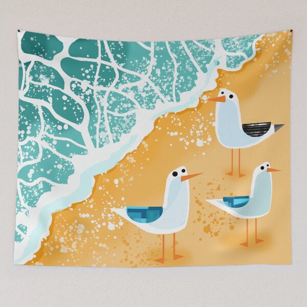 Item preview, Seagulls on Shore designed and sold by Andrew  Hitchen.