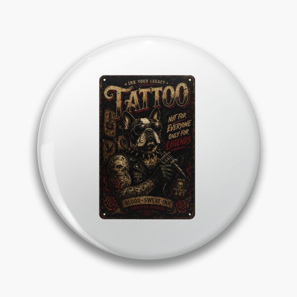 Item preview, Legendary Tattoo Bulldog Retro Ink Culture Dark Vintage designed and sold by Modaozushi216.