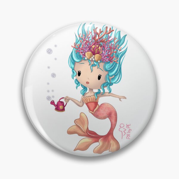 Item preview, THE GARDENER Mermaid – Chibi Girl | Cute Illustration designed and sold by PiX by PE.