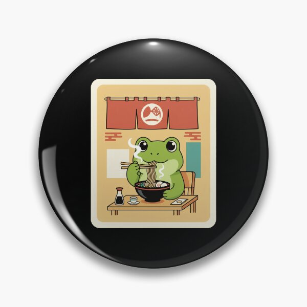 Item preview, Cute Frog Eating Ramen Cozy Noodle Shop Cartoon designed and sold by JordynLadukeg65.