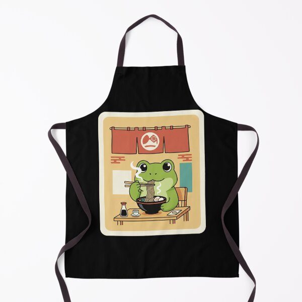 Item preview, Cute Frog Eating Ramen Cozy Noodle Shop Cartoon designed and sold by JordynLadukeg65.