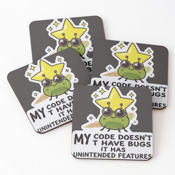 Item preview, No Bugs Just Unintended Features Funny Coder  designed and sold by islam gamal.