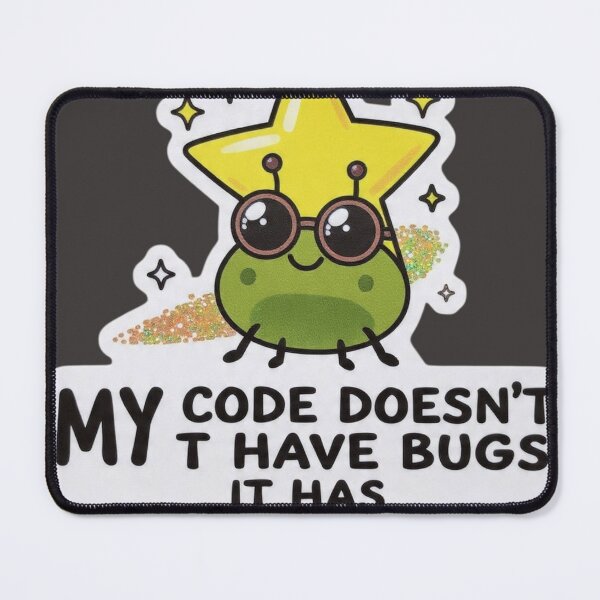 Item preview, No Bugs Just Unintended Features Funny Coder  designed and sold by islam gamal.