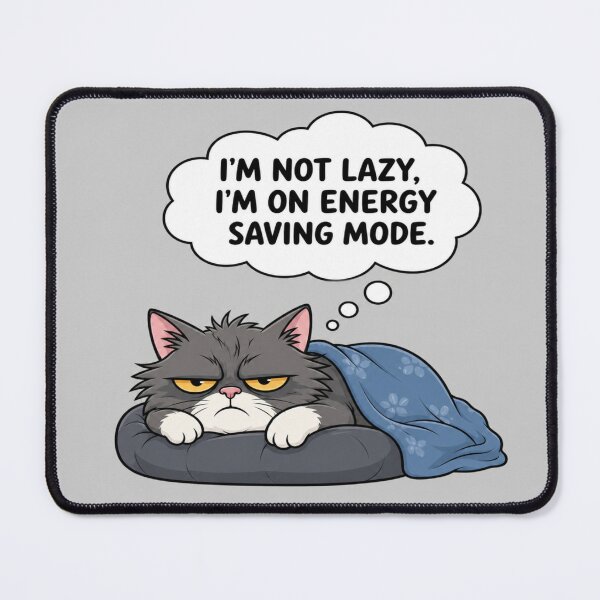 Item preview, I’m Not Lazy, I’m On Energy Saving Mode Funny Grumpy Cat Meme designed and sold by ArtoryNest.