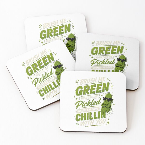 Item preview, Brush Me Green Funny Pickle Shirt | Cute Sarcastic Pickled Tee designed and sold by BE PATIENT  ⭐⭐⭐⭐⭐(5k+).
