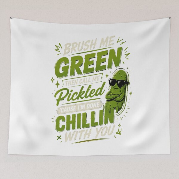 Item preview, Brush Me Green Funny Pickle Shirt | Cute Sarcastic Pickled Tee designed and sold by BE PATIENT  ⭐⭐⭐⭐⭐(5k+).