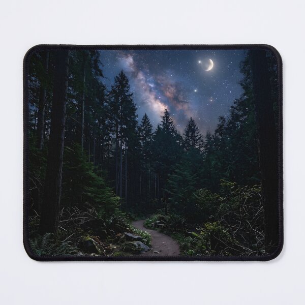 Item preview, Milky Way Galaxy Night Forest Path Stargazing Decor designed and sold by novadawy.