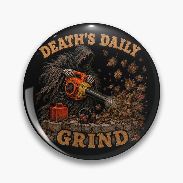 Item preview, Funny Grim Reaper Leaf Blower Yard Duty Retro Graphic designed and sold by Mythic Ink Studio.