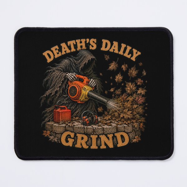 Item preview, Funny Grim Reaper Leaf Blower Yard Duty Retro Graphic designed and sold by Mythic Ink Studio.