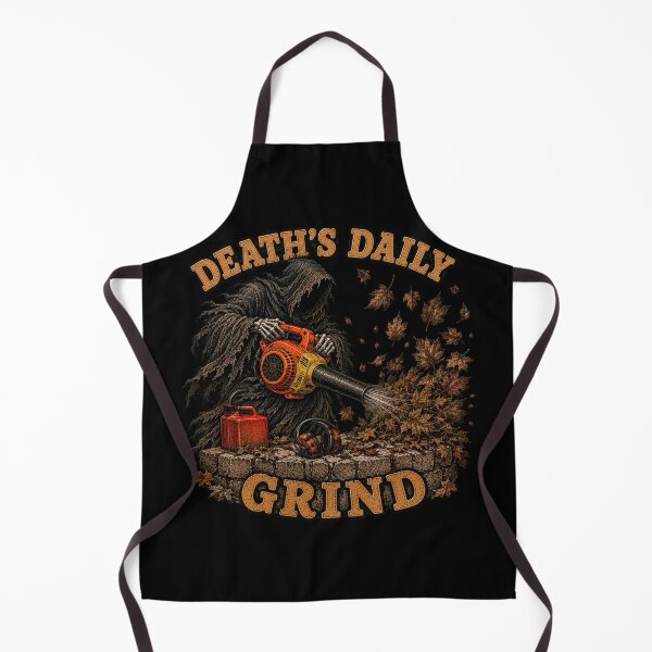 Item preview, Funny Grim Reaper Leaf Blower Yard Duty Retro Graphic designed and sold by Mythic Ink Studio.