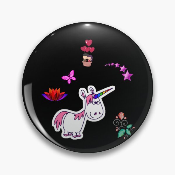 Item preview, Funny Derpy Unicorn & Magical Elements: Quirky Fantasy Sticker Collage designed and sold by Yasmine Mohammed.