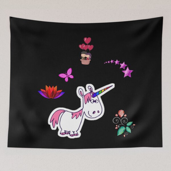 Item preview, Funny Derpy Unicorn & Magical Elements: Quirky Fantasy Sticker Collage designed and sold by Yasmine Mohammed.
