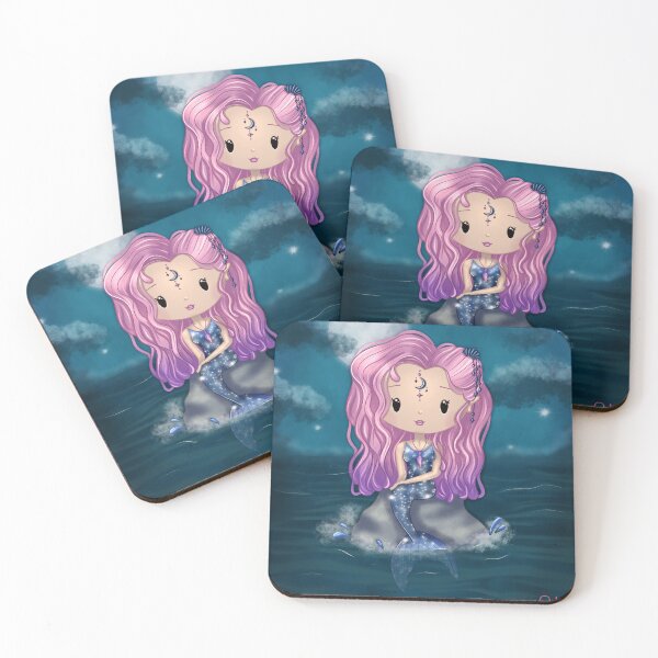 Item preview, THE ASTRAL Mermaid – Chibi Girl | Cute Illustration with Background designed and sold by PiX by PE.