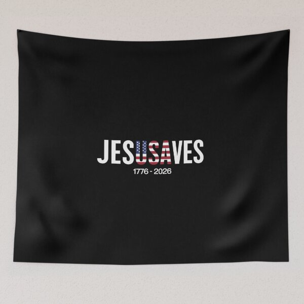 Item preview, Jesus Saves Patriotic America 250th Anniversary Independence Day  designed and sold by Thread&Fable.