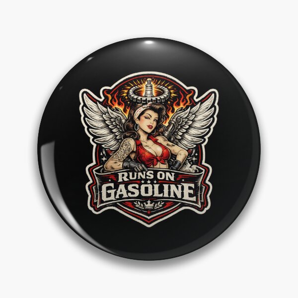 Item preview, Gasoline Girl Motorcycle Fans designed and sold by JacobSpace.