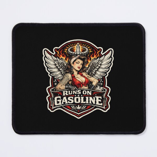 Item preview, Gasoline Girl Motorcycle Fans designed and sold by JacobSpace.