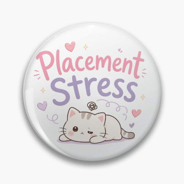Item preview, Placement Stress Cute Cat Meme | College Student Anxiety T-Shirt | Kawaii Campus Life Design designed and sold by Sanika arts .