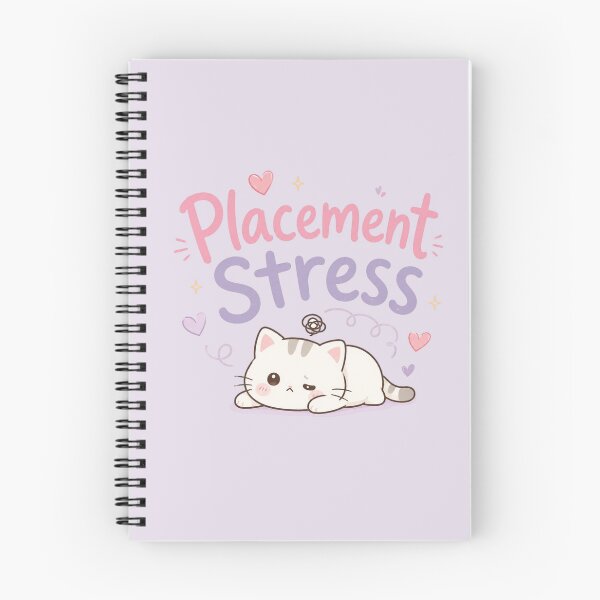 Item preview, Placement Stress Cute Cat Meme | College Student Anxiety T-Shirt | Kawaii Campus Life Design designed and sold by Sanika arts .