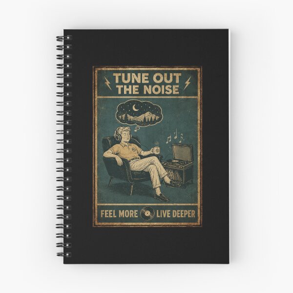 Item preview, Tune Out the Noise Vintage Music Lover Mindful Living Poster designed and sold by ferminhays.