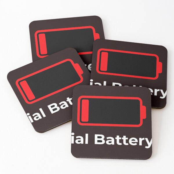 Item preview, Social Battery 1% Low Battery Minimalist Funny Introvert Graphic designed and sold by Sarvionstudio.