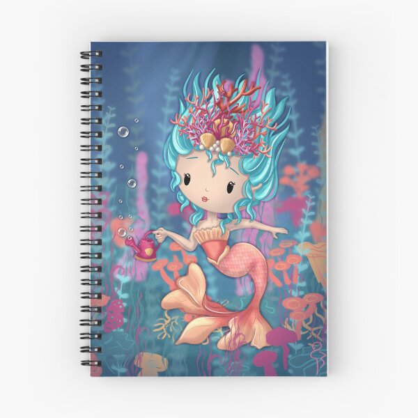 Item preview, THE GARDENER Mermaid – Chibi Girl | Cute Illustration with Background designed and sold by PiX by PE.