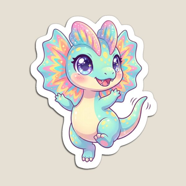 Item preview, Adorable Kawaii Dilophosaurus Art designed and sold by StickVerse by Owais.