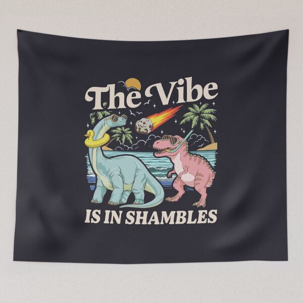 Item preview, The Vibe Is Dinosaur | Cute Retro Dino Aesthetic designed and sold by Krasnovaovaova.