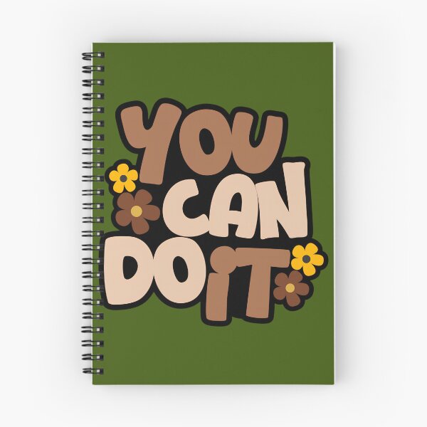 Item preview, Retro You Can Do It - Groovy Motivational Flower Quote designed and sold by aseelbrand.