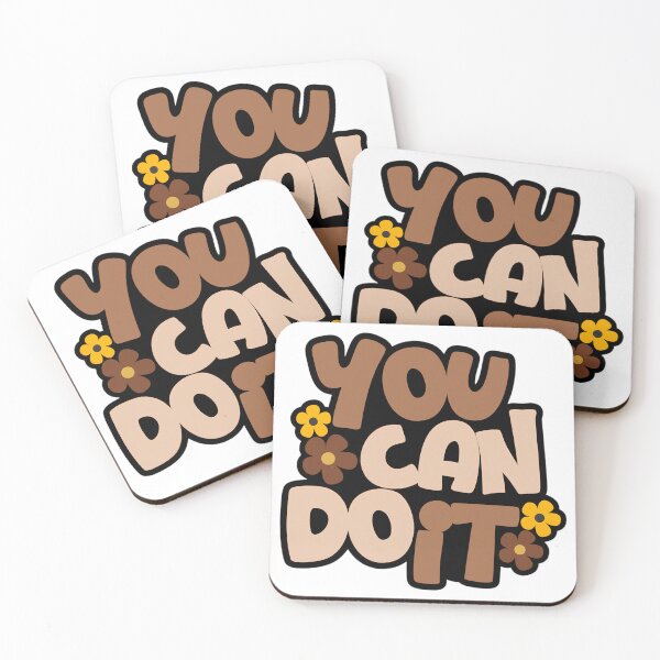 Item preview, Retro You Can Do It - Groovy Motivational Flower Quote designed and sold by aseelbrand.
