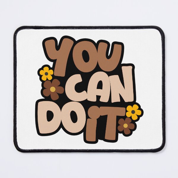 Item preview, Retro You Can Do It - Groovy Motivational Flower Quote designed and sold by aseelbrand.