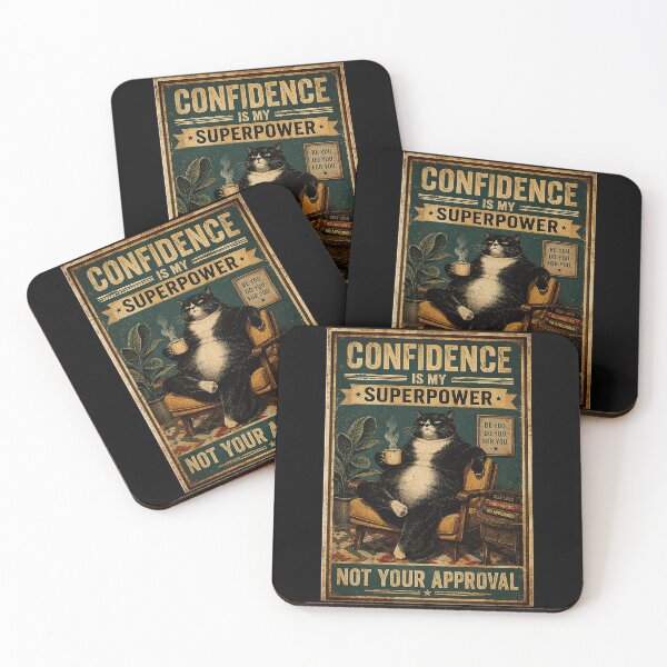 Item preview, Vintage Confident Black Cat Lounge Poster With Retro Self Worth Energy designed and sold by eliramaison.