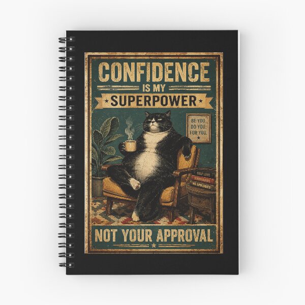 Item preview, Vintage Confident Black Cat Lounge Poster With Retro Self Worth Energy designed and sold by eliramaison.