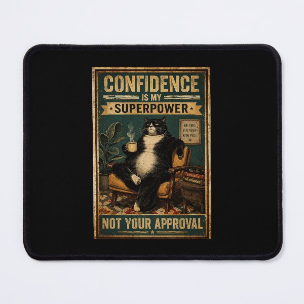 Item preview, Vintage Confident Black Cat Lounge Poster With Retro Self Worth Energy designed and sold by eliramaison.