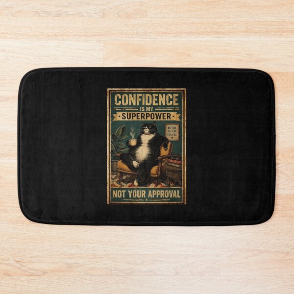 Item preview, Vintage Confident Black Cat Lounge Poster With Retro Self Worth Energy designed and sold by eliramaison.